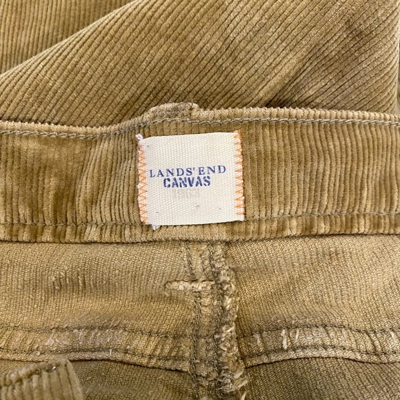 Lands’ End Canvas Corduroy Pants | Pin Straight | Olive Green | Size 30 - Picture 2 of 4